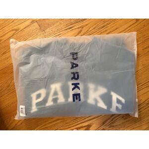 Parke Sport Mockneck Varsity Sweatshirt Glacier Blue L/XL NWT